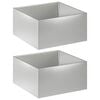 vidaXL Cache-pot de jardin 2 pc Argent&eacute; 80 x 80 x 40 cm
