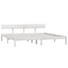 vidaXL Cadre de lit sans matelas blanc bois massif
