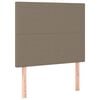 vidaXL T&ecirc;te de lit &agrave; LED Taupe 90x5x118/128 cm Tissu
