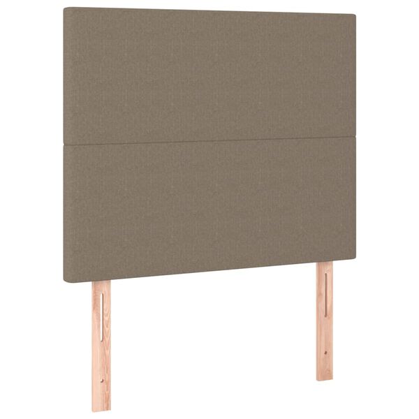 vidaXL T&ecirc;te de lit &agrave; LED Taupe 90x5x118/128 cm Tissu
