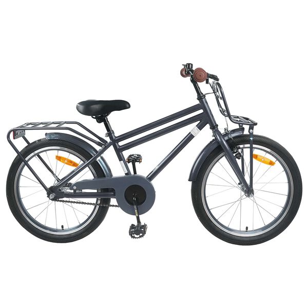 vidaXL V&eacute;lo pour Enfants 18 Pouces pour les 5-7 ans Gris fonc&eacute;