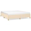 vidaXL Cadre de lit sans matelas cr&egrave;me 160x200 cm tissu