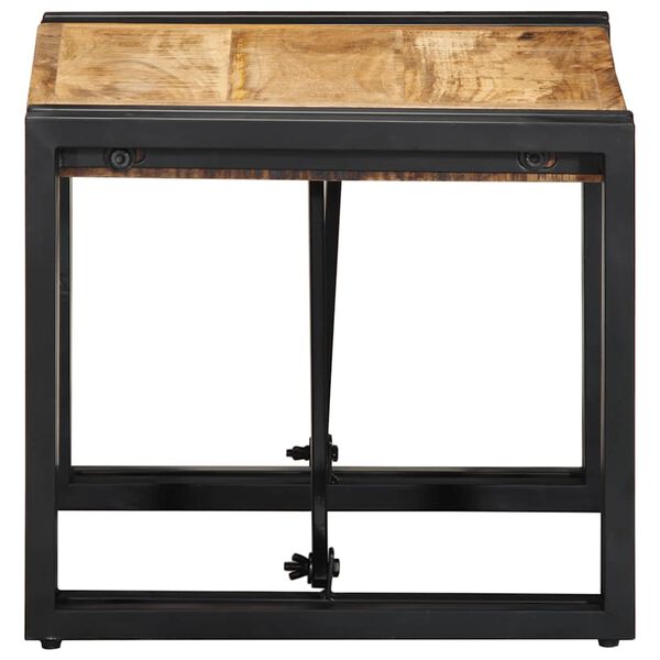 vidaXL Table basse 40x40x35 cm bois de manguier massif brut