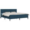 vidaXL Cadre de lit avec matelas Bleu 180 x 200 cm Velours