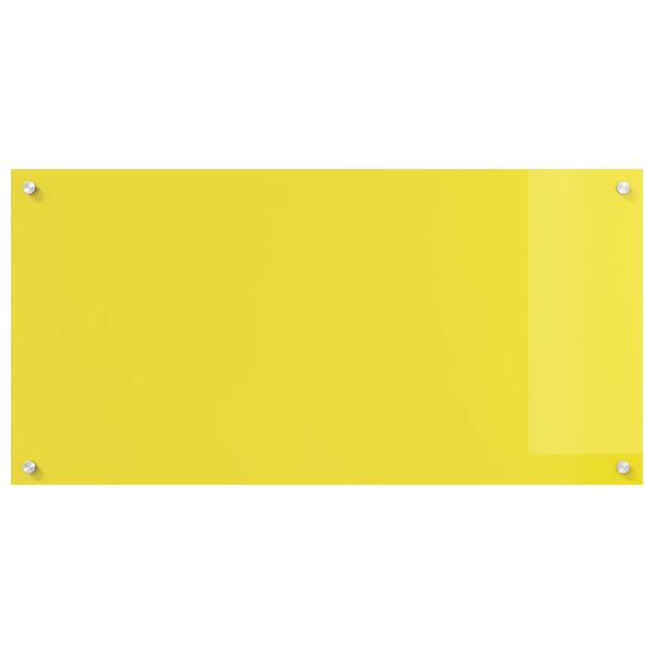 vidaXL Protection de cuisine 2 pcs Jaune 100 x 50 cm verre tremp&eacute;