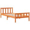 vidaXL Lit bibliothèque sans matelas cire marron 75x190 cm bois massif