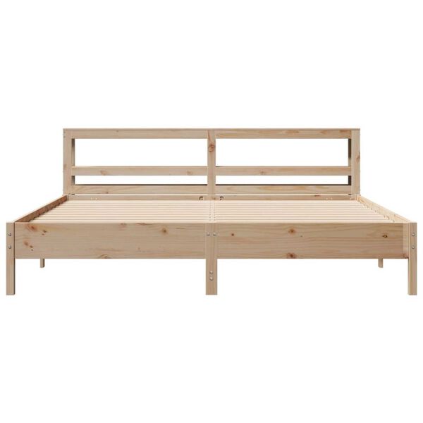 vidaXL Cadre de lit sans matelas 200x200 cm bois massif de pin