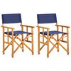 vidaXL Chaises de metteur en sc&egrave;ne lot de 2 Bois massif d'acacia bleu