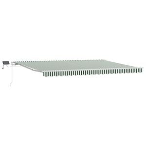 vidaXL Auvent r&eacute;tractable Vert et blanc 500 &times; 300 cm