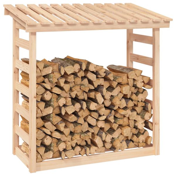 vidaXL Support pour bois de chauffage 108x64,5x110 cm Bois de pin