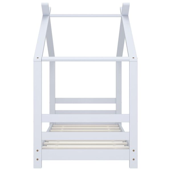 vidaXL Cadre de lit d'enfant Blanc Bois de pin massif 70x140 cm