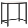 vidaXL table Blanc 80 x 50 x 77 cm Bois d'ing&eacute;nierie et acier