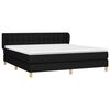 vidaXL Sommier &agrave; lattes de lit avec matelas Noir 180x200 cm Tissu