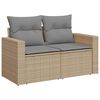 vidaXL Salon de jardin avec coussins 9 pcs beige r&eacute;sine tress&eacute;e