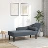 vidaXL Chaise longue avec coussins gris fonc&eacute; velours