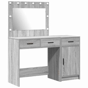 vidaXL Table de Toilette 2 pcs Gris 40 x 41 x 75 cm Bois d'ing&eacute;nierie