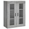 vidaXL Buffet haut Sonoma gris 69,5x34x180 cm Bois d'ing&eacute;nierie