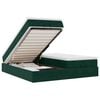vidaXL Cadre de lit ottoman avec matelas vert fonc&eacute; 160x200 cm velours