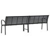 vidaXL Banc double de jardin noir 231 cm acier et WPC