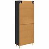 vidaXL Haut Armoire Ch&ecirc;ne noir 69,5 x 34 x 180 cm