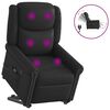 vidaXL Fauteuil inclinable massage électrique noir brillant similicuir