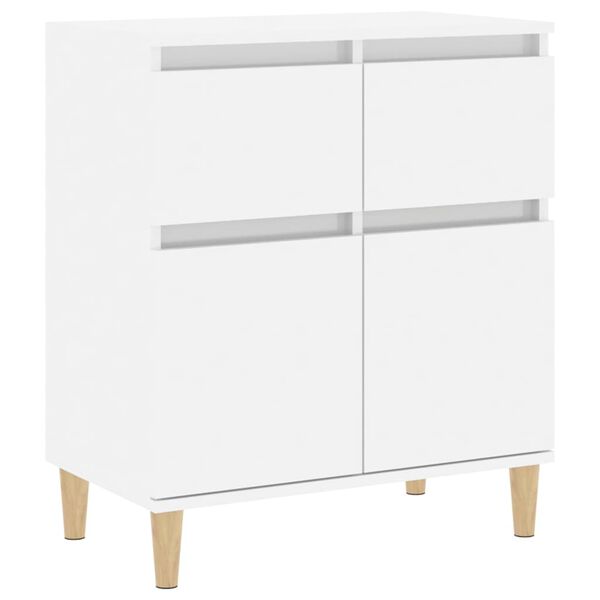vidaXL Buffet Blanc brillant 60x35x70 cm Bois d'ing&eacute;nierie