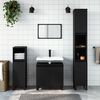 vidaXL Ensemble d'armoires salle de bain 3 pcs noir bois d'ing&eacute;nierie