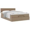 VidaXL Cadre de lit ottoman et matelas cappuccino 140x190cm similicuir