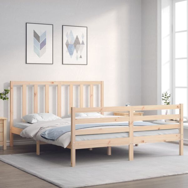 vidaXL Cadre de lit sans matelas 160x200 cm bois massif de pin