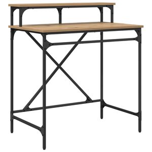 vidaXL Bureau Ch&ecirc;ne artisanal 80 x 50 x 90 cm Bois d'ing&eacute;nierie