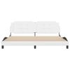 vidaXL Cadre de lit sans matelas Zadar blanc 200x200 cm similicuir