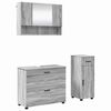 vidaXL Ensemble de mobilier de salle de bain 3 pcs Gris Sonoma