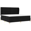 vidaXL Lit &agrave; ressorts avec matelas Noir 200 x 200 cm tissu