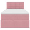 vidaXL Lit de Rangement avec matelas Rose 90 x 200 cm Velours