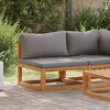 vidaXL Canapé central sectionnel avec coussin gris foncé Bois d'acacia