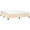 vidaXL Cadre de lit sans matelas cr&egrave;me 160x200 cm tissu