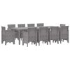 vidaXL Ensemble de salle à manger pour jardin 11 pcs Gris clair