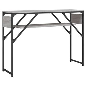 vidaXL Table console avec &eacute;tag&egrave;re sonoma gris 105x30x75 cm