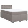 vidaXL Sommier &agrave; lattes de lit avec matelas Taupe 120x200 cm Tissu