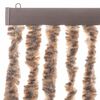 vidaXL Rideau anti-mouches beige et marron fonc&eacute; 56x200 cm chenille