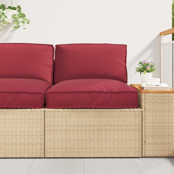 vidaXL Coussin pour assise / dossier de palette avec oreiller Bordeaux