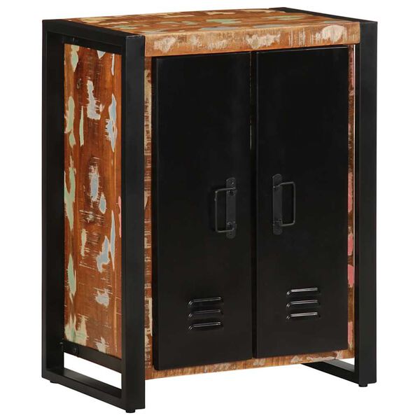 vidaXL Buffet multicolore 55x35x70 cm bois massif r&eacute;cup&eacute;ration