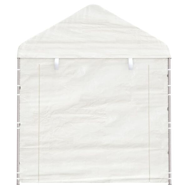 vidaXL Belv&eacute;d&egrave;re avec toit blanc 17,84x2,28x2,69 m poly&eacute;thyl&egrave;ne