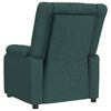 vidaXL Fauteuil de massage Vert fonc&eacute; Tissu