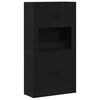 vidaXL Haut Armoire Ch&ecirc;ne noir 80 x 33 x 150 cm Bois d'ing&eacute;nierie