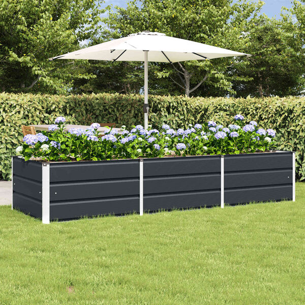 vidaXL Jardini&egrave;re Anthracite 240 x 80 x 45 cm Acier
