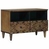 vidaXL Meuble TV Marron 70 x 33,5 x 46 cm Bois de mangue massif