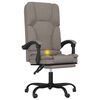 vidaXL Fauteuil de massage inclinable de bureau Taupe Tissu