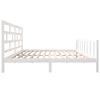 vidaXL Cadre de lit sans matelas blanc bois de pin massif