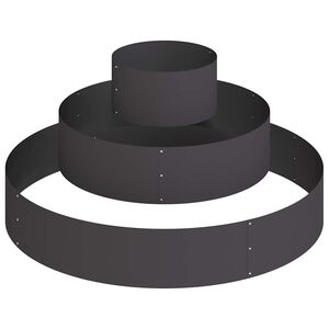 vidaXL Cache-pot de jardin Noir 120 x 120 x 20 cm Acier lamin&eacute; &agrave; froid